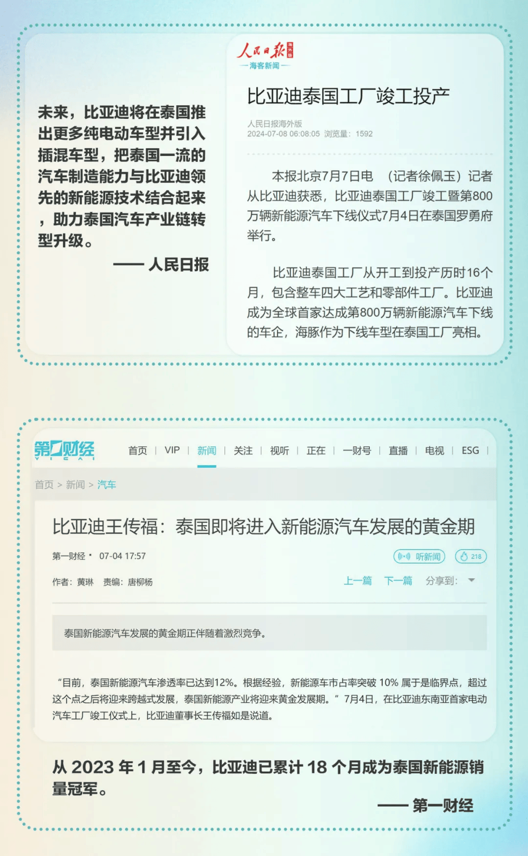 用时2个多月，比亚迪第900万辆新能源汽车下线